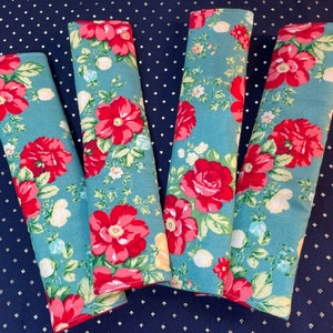 Seat Belt covers made in pioneer woman fabric
