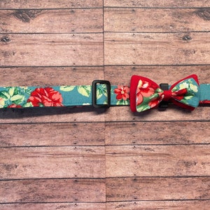 Handcrafted dog collar made in pioneer woman fabric