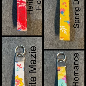 Handcrafted keychains made in pioneer woman fabrics image 4