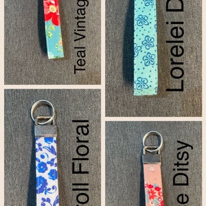 Handcrafted keychains made in pioneer woman fabrics image 3