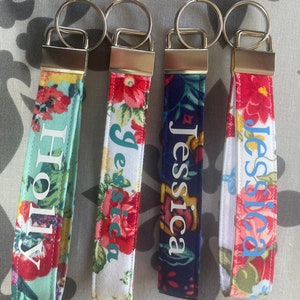 Handcrafted keychains made in pioneer woman fabrics image 5