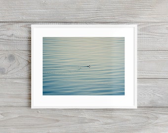 Solitude - Landscape Photography Print. Museum-quality on thick, archival, matte paper. Bird • Sea • Sunrise • Water • Tranquil