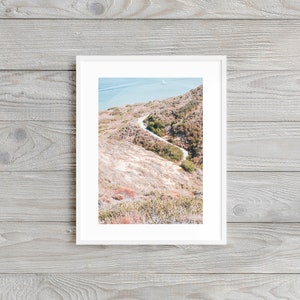 Californian Coastline - Landscape Photography Print. Museum-quality on thick, archival, matte paper. View • Hills • Ocean • Sunny