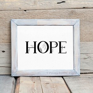 HOPE Printable Wall Art Hope Prints Wall Decor Feminine | Etsy
