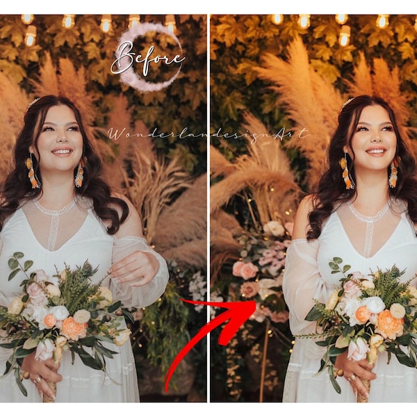 Wedding Photo Retouching- Bride Pose Editing- Wedding Body Slimming-Arm and Chin Contour- Fix Lighting- Color Image Edit- Photoshop Service