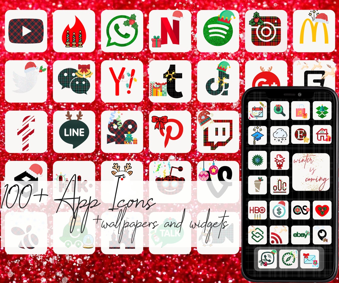 Christmas Theme Aesthetic IPhone Noel Home Screen IOS 14 | Etsy