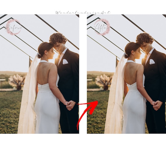 Wedding Photo Retouching- Bride Pose Editing- Wedding Body Slimming-Arm and Chin Contour- Fix Lighting- Color Image Edit- Photoshop Service