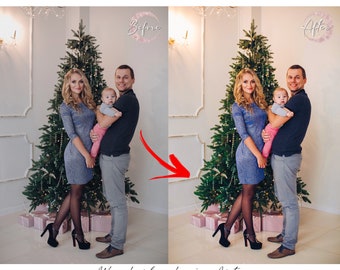 Christmas Photo Editing Service – Color and Light Enhancement (Digital File)