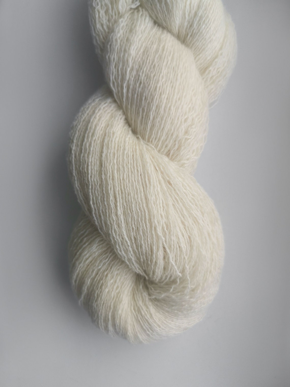 100 BABY CASHMERE Milk White Lace Weight Reclaimed Yarn 42 Etsy