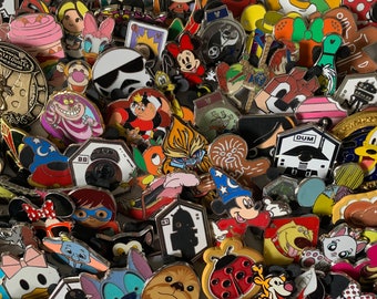 100 Random Disney Trading Pins Lot No Duplicates Mystery Bundle Guaranteed Tradable at Walt Disney World and Disneyland