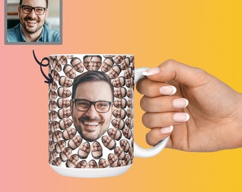Personalized Photo face Mug, Custom face mug, Custom Text Photo Mug, Face mug, Make Your Own Mug, Unique Artwork, Personalized birthday Gift