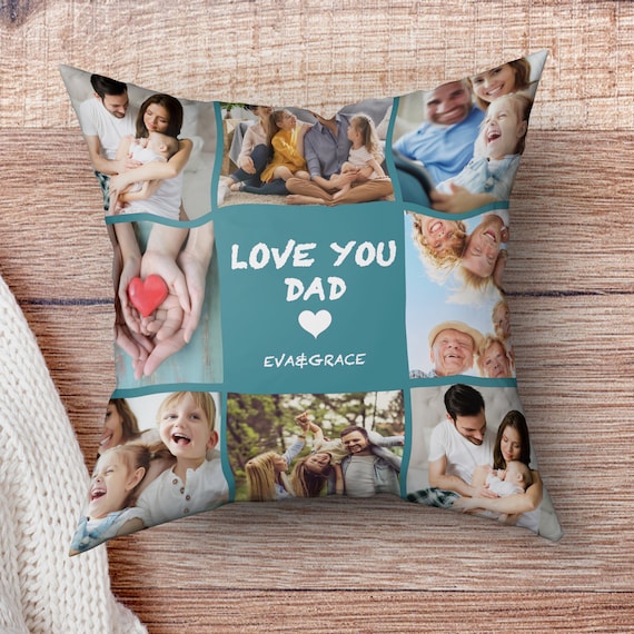 Father s Day Photo Pillow Personalized Pillow Case Love You Dad