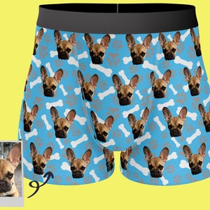 Personalized Dog Boxer Briefs With a Custom Dog Face Photo on Them, Men's  Underwear Gift for Dog Owners 