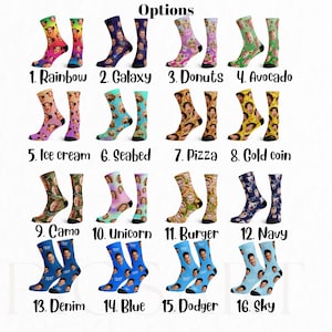 Custom Face Socks w Text, Socks for Men and Women,Funny Pet Socks,Gift for Him,Gift For Her,Girlfriend Gift, Personalized Gift,Picture Socks image 5