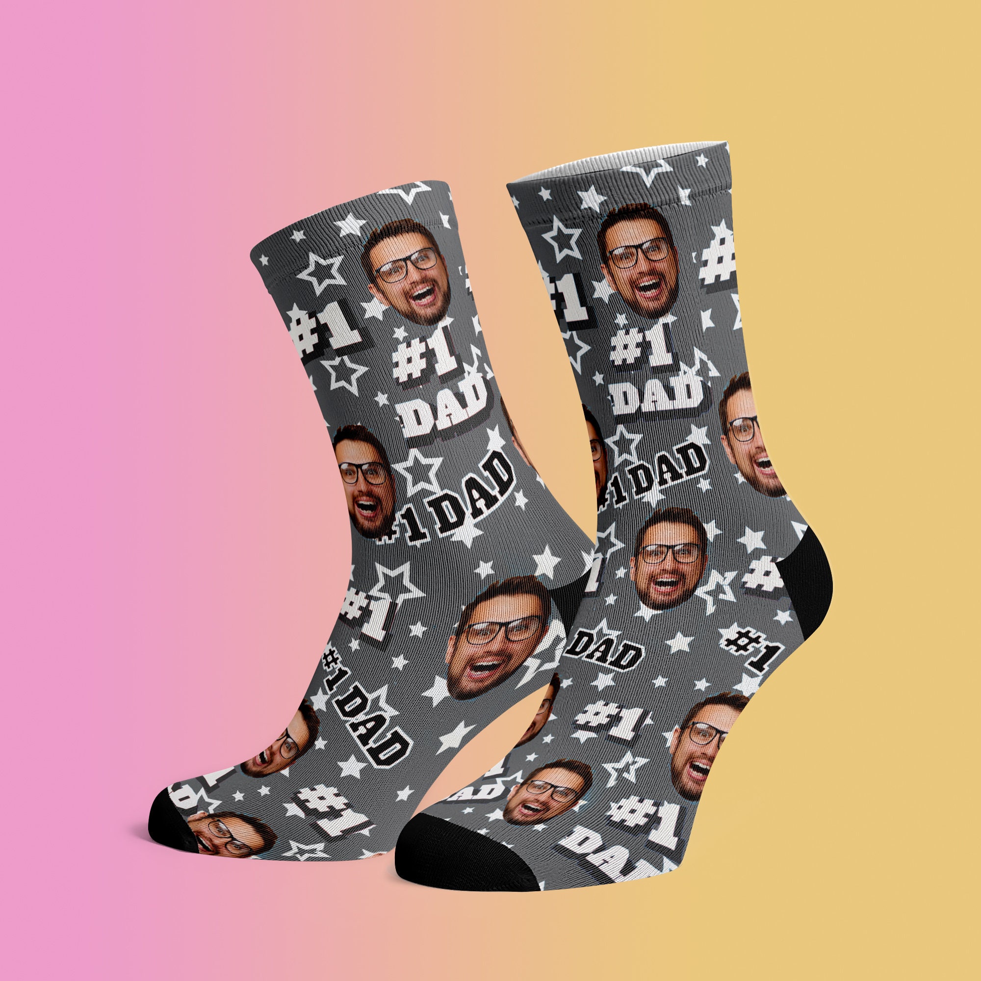 Chaussettes Personnalisées Avec Photo - Cadeau Drôle Et Unique Pour Homme/femme, Noël, Anniversaire