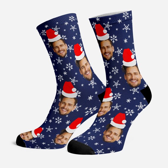 Calcetines personalizados para la cara, divertidos calcetines de fotos  personalizados, calcetines de Navidad con foto para hombres y mujeres