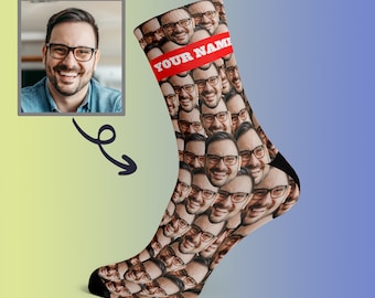 Custom Face Socks -Custom Photo Sock, Custom Socks, Personalized Socks, happy father's day gift Picture Socks, Photo Gift, Fathers Day