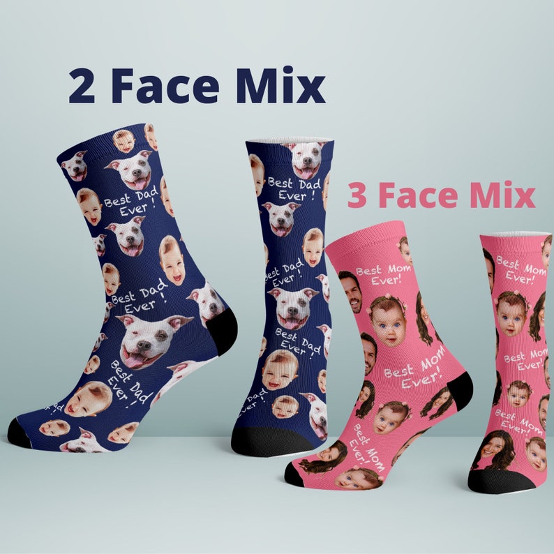 Custom Face Socks w Text, Socks for Men and Women,Funny Pet Socks,Gift for Him,Gift For Her,Girlfriend Gift, Personalized Gift,Picture Socks image 4