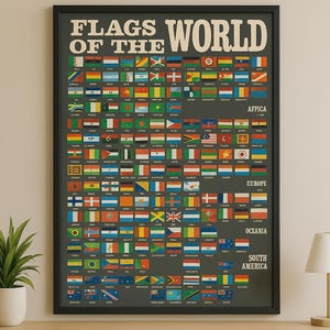 Flags of the World Poster - multicolours