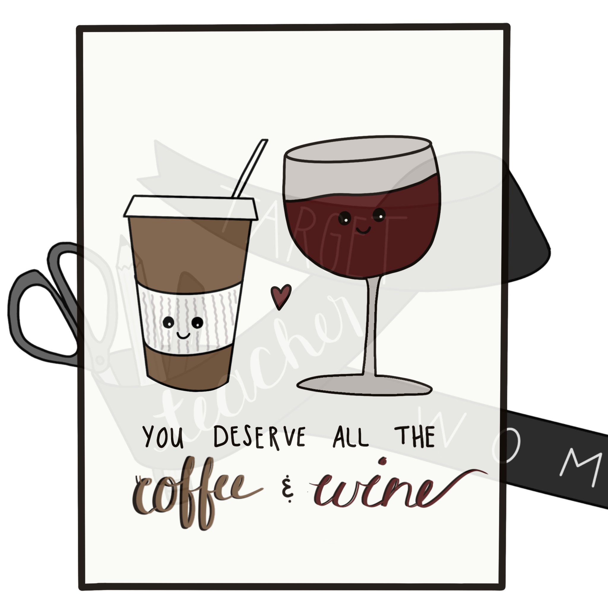 Punny Teacher Valentines Day Cards, Digital and Printable, Cute and ...