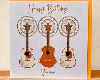 Personalised Birthday Card-Vous allez voir l'école de comédie musicale Rock! 
