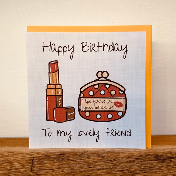 Happy birthday card / Happy birthday friend / Lovely friend | Etsy