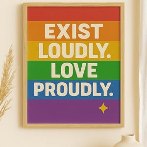 Pride Quote Wall Art Bundle – 10 LGBTQ+ Pride Printable Posters | Digital Art Pride Month & Queer Affirmation | Instant Download Home Decor