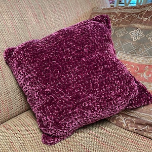 Handmade Maroon Throw Pillow