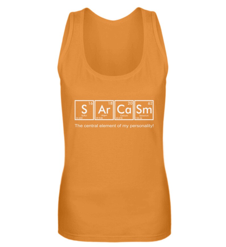 Women Tank Top Shirt Sarcasm Periodic Table Dark