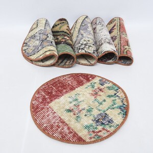 Set Of Six, Coffee Cup Pad, Rug Supla, Red Underplate, Rug Underplate, Washable Placemat, Ethnic Pad, Mouse Placemat, Best Underplate,
