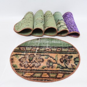 Kitchen Decor, Gift For Her, Kilim Supla, Beige Underplate, Rug Supla, Hand Crafted Coaster, Traditional Underplate,