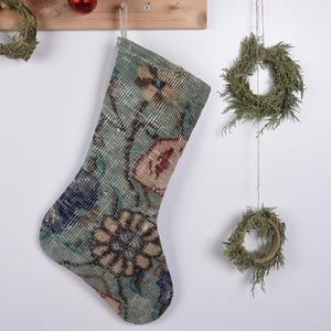 Kilim Christmas Stocking, Vintage Kilim Stocking, Antique Rug Stocking, Family Stockings, Ornament Stockings, Holiday Socks