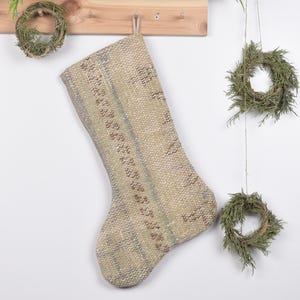 Kilim Christmas Stocking, Antique Rug Stocking, Vintage Kilim Stocking, Personalized Christmas Stocking, Festive Footwear  Stocking