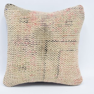 Turkish Pillow, Kilim Pillow Covers, Body Pillow, 12x12 Beige Cushion Case, Rug Cushion, Turkish Kilim Pillow, Trendy Pillow Covers, 1388