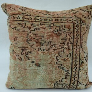 Throw Pillow, Body Pillow, Kilim Pillow Cases, 32x32 Beige Pillow, Rug Cushion, Gift Pillow Case, Seat Pillow Case, Home Decor Cushion, 113