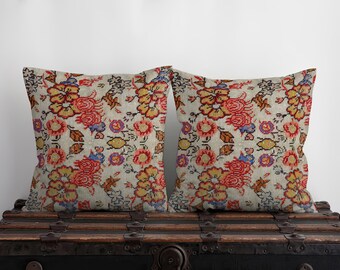 Vintage Design Pillow, Kilim Pillow Cover, Antique Pattern Pillow, Decorative Pillow, Pillow for Couch, Cushion Cover, Sofa Pillow, Pillow