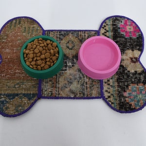 Bone Shabe Pad, Hundefutter Pad, Hundematte Blau, Outdoor Matte, Tribal Matte, Outdoor Matte, Dekomatte, Hundenapfmatte, Deko Pad, 179