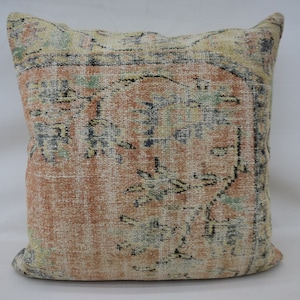 Kilim Pillow, Kilim Pillow Cover, Turkish Kilim Pillow, 32x32 Beige Cushion, Rug Cushion, Bachelor Gift Pillow Cover, Trendy Pillow Case, 47