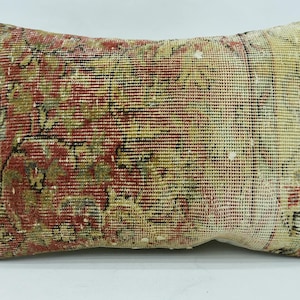 Funda de almohada Kilim, fundas de almohada, fundas de almohada de tiro, fundas de almohada beige de 16x24, almohada de alfombra, almohada del suroeste, cojín de tiro lindo, 1270