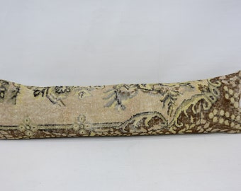 Pillow Covers, Turkish Pillow, Antique Pillows, 12x48 Beige Pillow Covers, Rug Pillow Covers, Bachelor Gift Pillow Cover, 87
