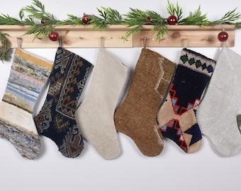 Family Stockings, 7x19 inches Stocking, Family Christmas Stockings, Rustic Christmas Decor, Hanging Stockings, Perfect Gift for Christmas,