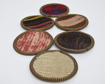 Sous-bock de tasse à café, décoration de cuisine, sous-bock, sous-bock beige, sous-bock à rayures, sous-bock en gros, tapis élégant sous-bock, sous-bock fabriqué à la main,