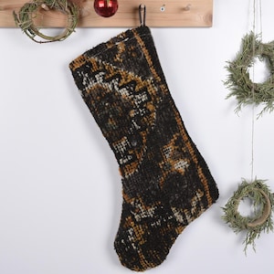 Vintage Rug Stocking, Handmade Christmas Stocking, Kilim Christmas Stocking, Luxury Unique Stocking, Personalized Gift