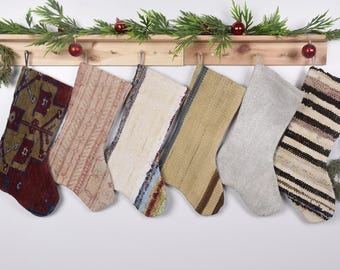 Santa Claus Gifts, Ornament Stockings, Luxury Unique Stocking, Family Set Christmas Stockings, 7x19 inches Stocking, Christmas Decoration,