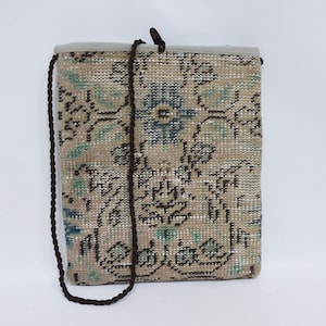 Handmade Vintage, Shopping Bag, Shoulder Bag, Rug Bag, Vintage Bag 12x14 Shoulder Bag,Women Shoulder Bag,Turkish Bag, Crossbody Bag,