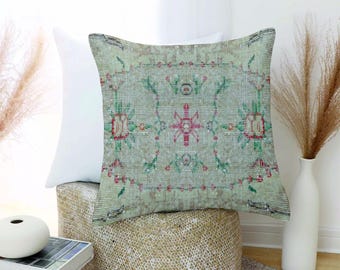 Vintage Design Pillow, Kilim Pillow Cover, Antique Pattern Pillow, Decorative Pillow, Pillow for Couch, Cushion Cover, Sofa Pillow, Pillow