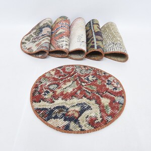 Rug Supla, Table, Dining Accessory, Red Underplate, Rug Coaster, Oriental Carpet Underplate, Vintage Supla, Tribal Coaster,