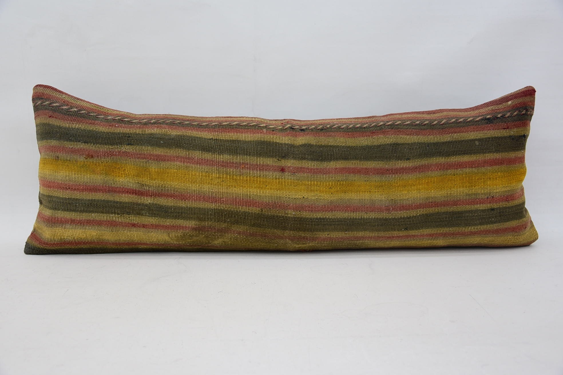 Kilim Pillow Covers, Designer Pillows, 12x36 Beige Cushion, Striped Pillow Case, Wedding Gift Pillow Case, Retro Throw Pillow Cover, 264
