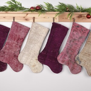 Kilim Christmas Stockings, Vintage Rug Stockings, 7x17 Inches Handmade Christmas Stocking, Decorative Christmas Stocking, Wholesale Stocking