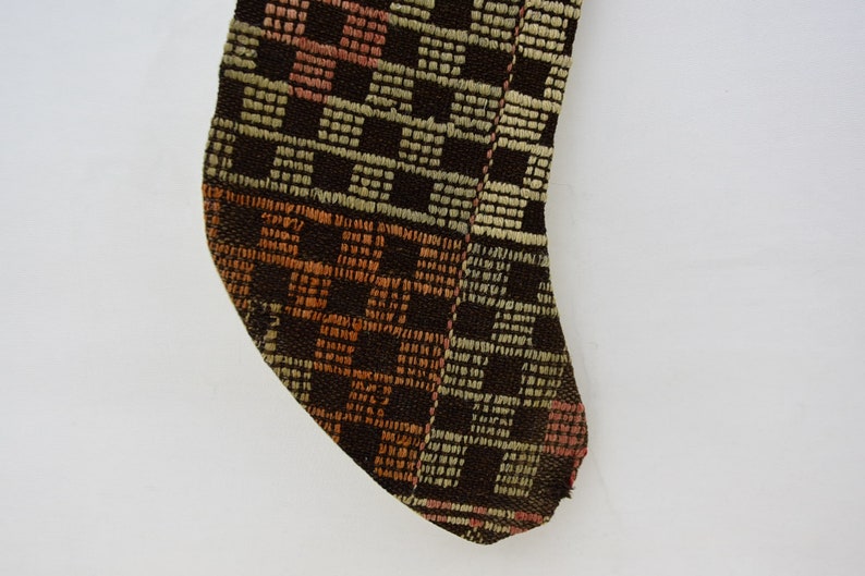 Kilim Stocking Beige Stocking Christmas Stocking Hemp Christmas Socks Gift Christmas Stocking Santa Cruz Stocking Christmas Gift 444
